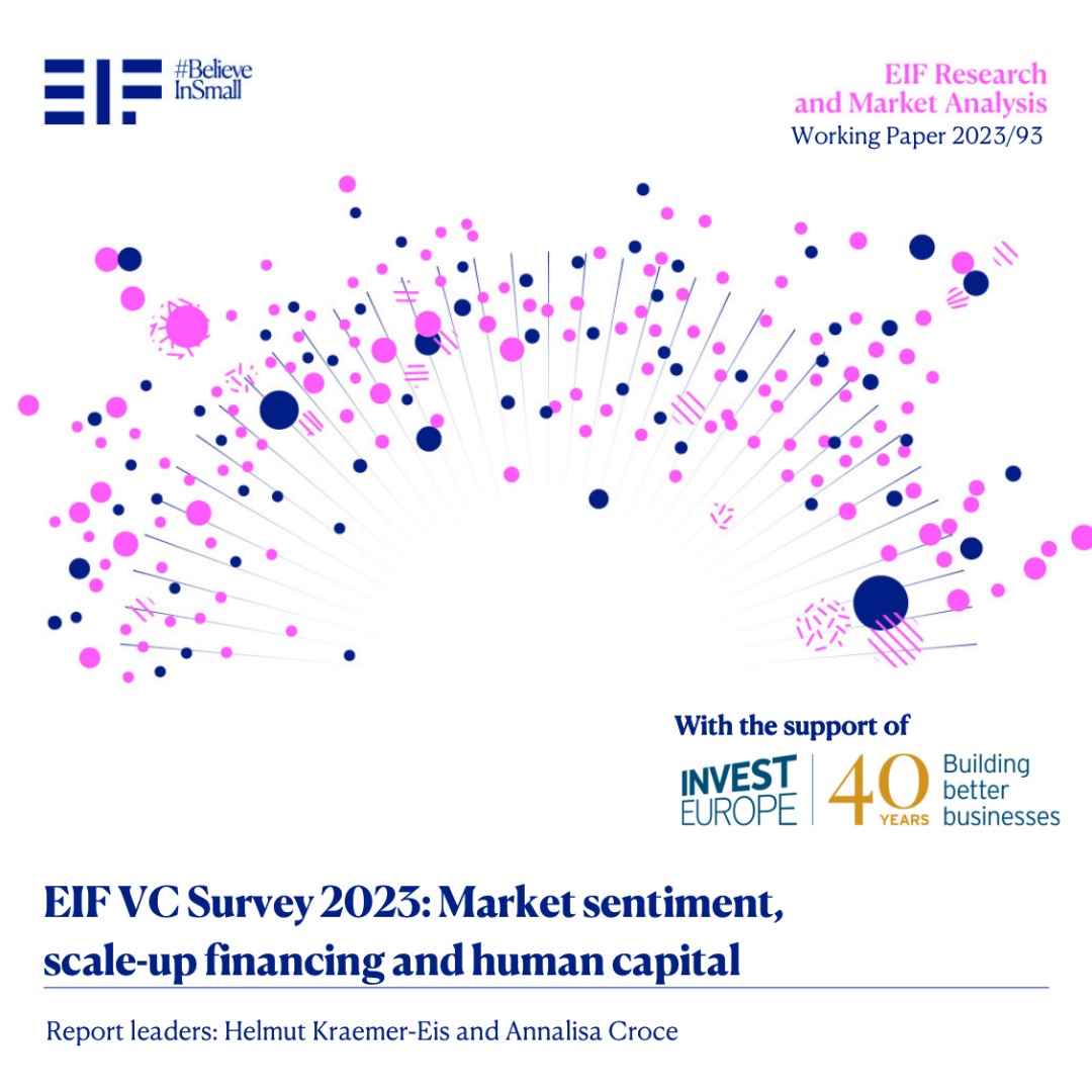 EIF Venture Capital Survey 2023 : Market sentiment, scale-up financing and human capital