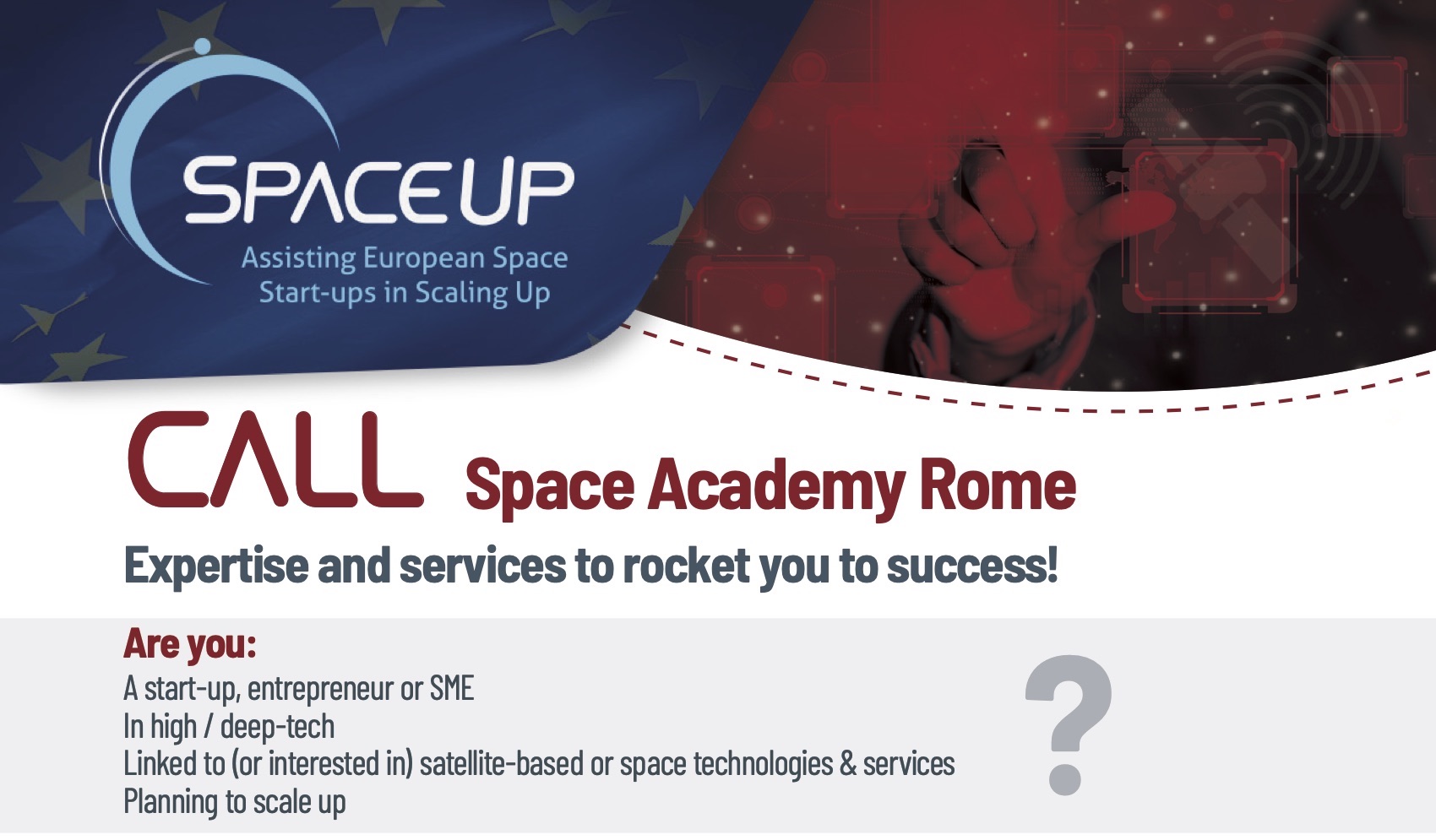 Call for space-tech companies for the Space Academy in Rome!