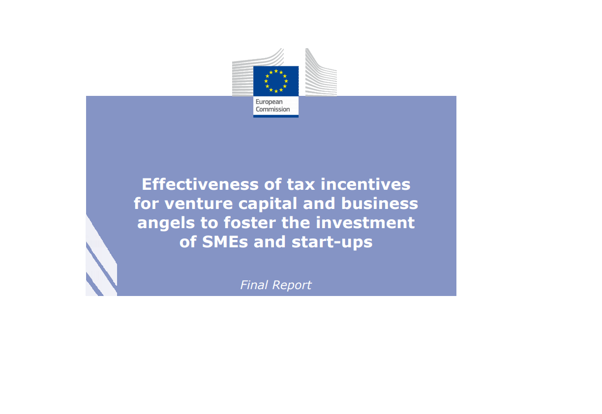European Commission Report on Effectiveness of Tax Incentives for Venture Capital and Business Angels